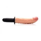 The Curved Dicktator 13 Mode Vibrating Giant Dildo Thruster - Light